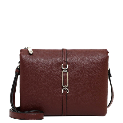 Emily & Noah Lewe Crossbody Schoudertas Medium wine