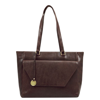 MOSZ Denise Laptopschoudertas - 15.6" laptopvak - dark brown