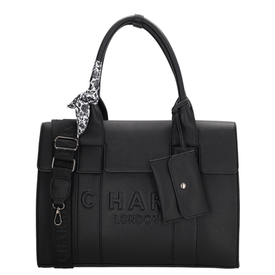 Charm London Bond Laptop-Umhängetasche - 15.6" Laptopfach - schwarz