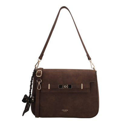 Charm London The Hamptons Village Crossbody Umhängetasche dunkelbraun