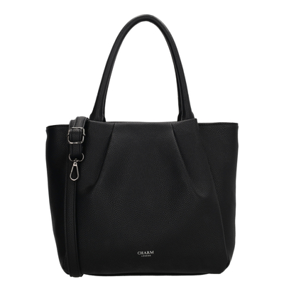 Charm London Lyon Shopper - afneembare schouderriem - zwart