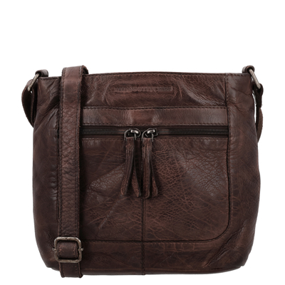 Hide & Stitches Paint Rock Crossbody donkerbruin