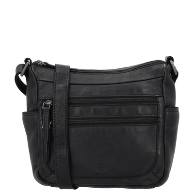 Hide & Stitches Paint Rock Crossbody Schoudertas zwart