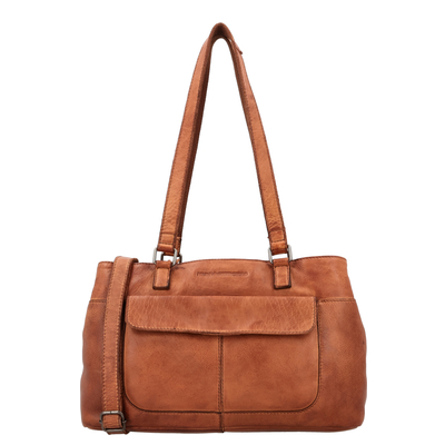 Hide & Stitches Paint Rock Schoudertas cognac