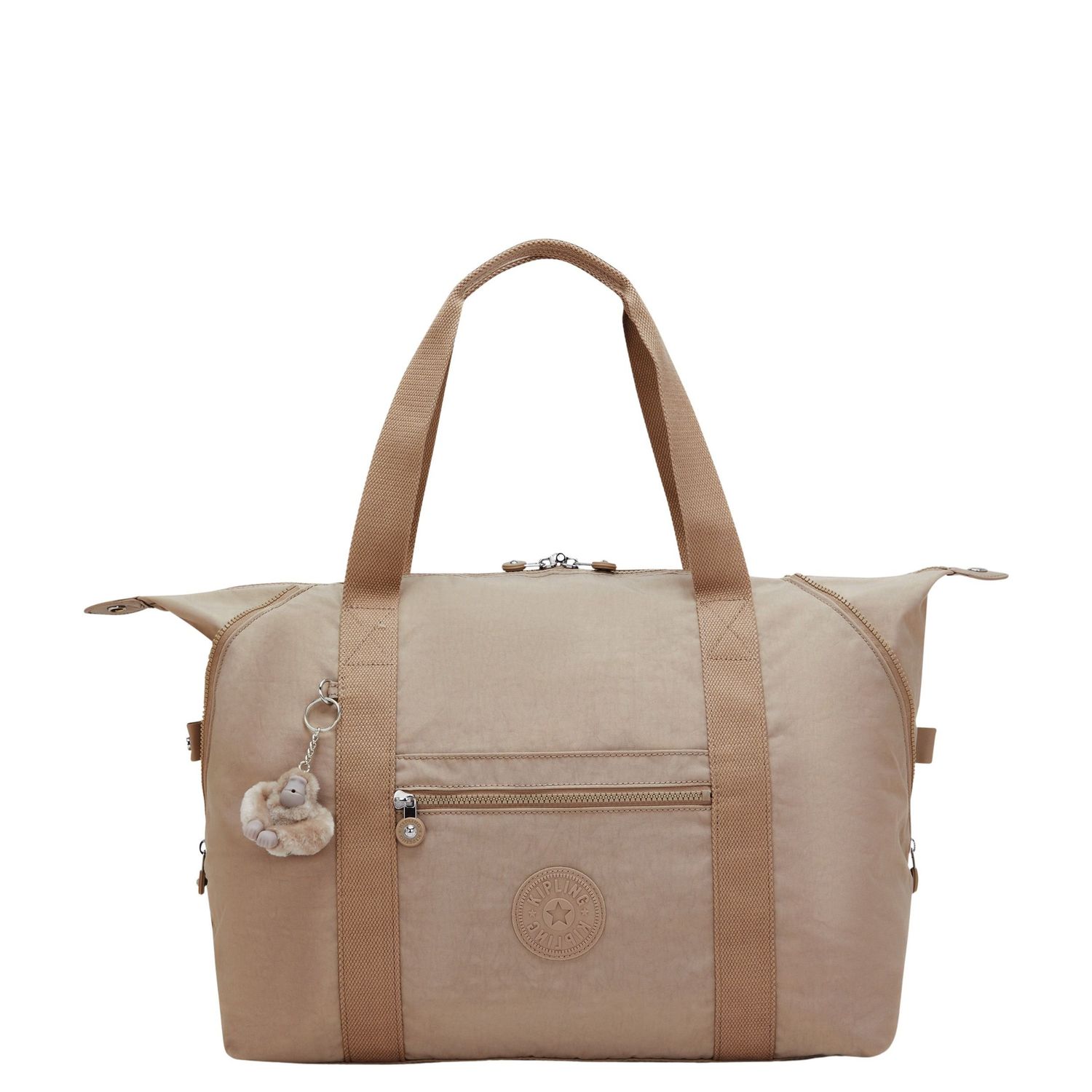 Kipling Art M schoudertas bruin en beige