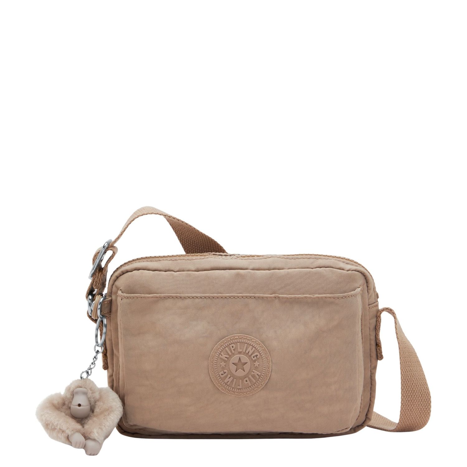 Kipling Abanu crossbodytas bruin en beige