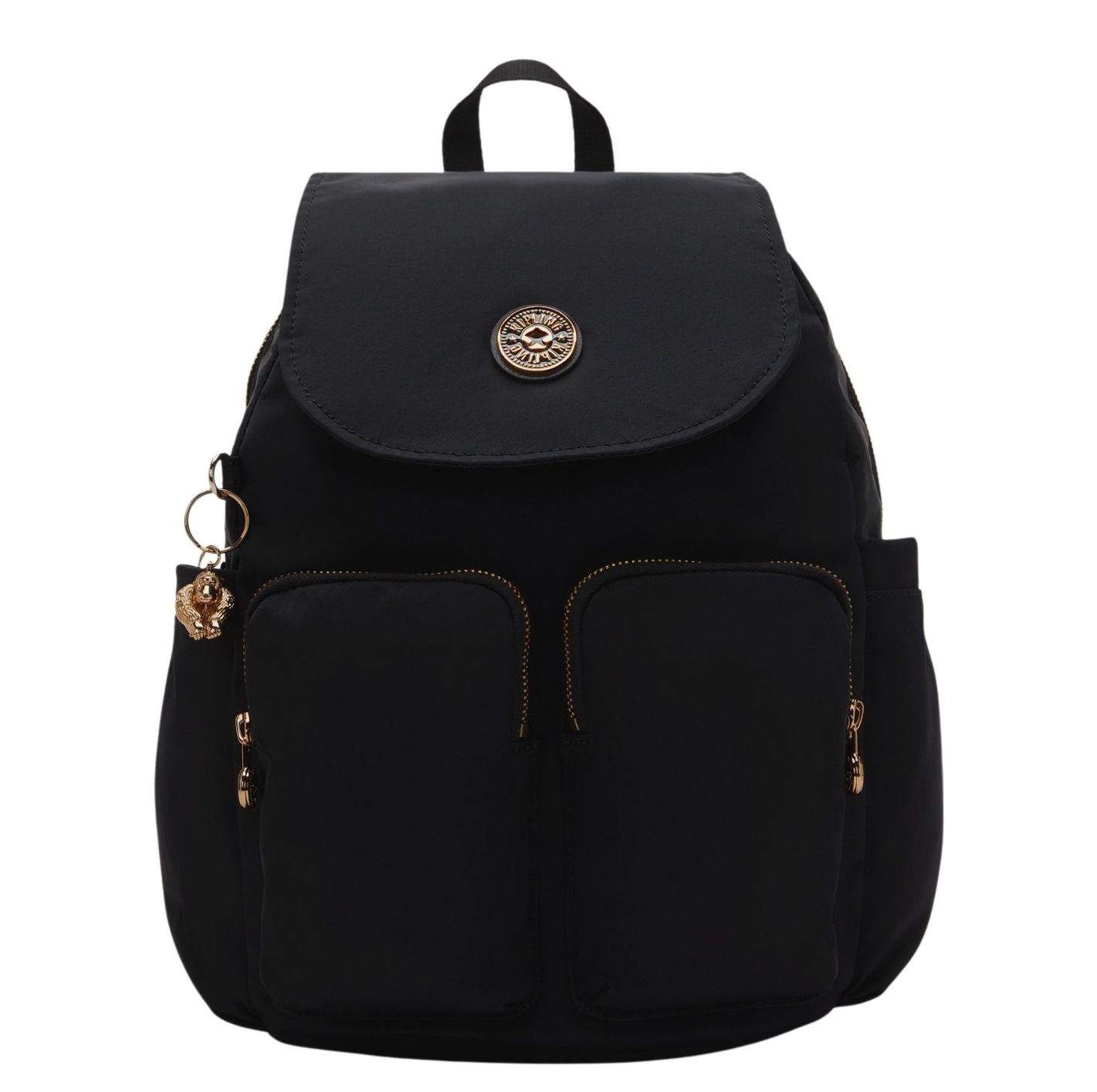 Kipling rugzak zwart, roze, goud en multicolor
