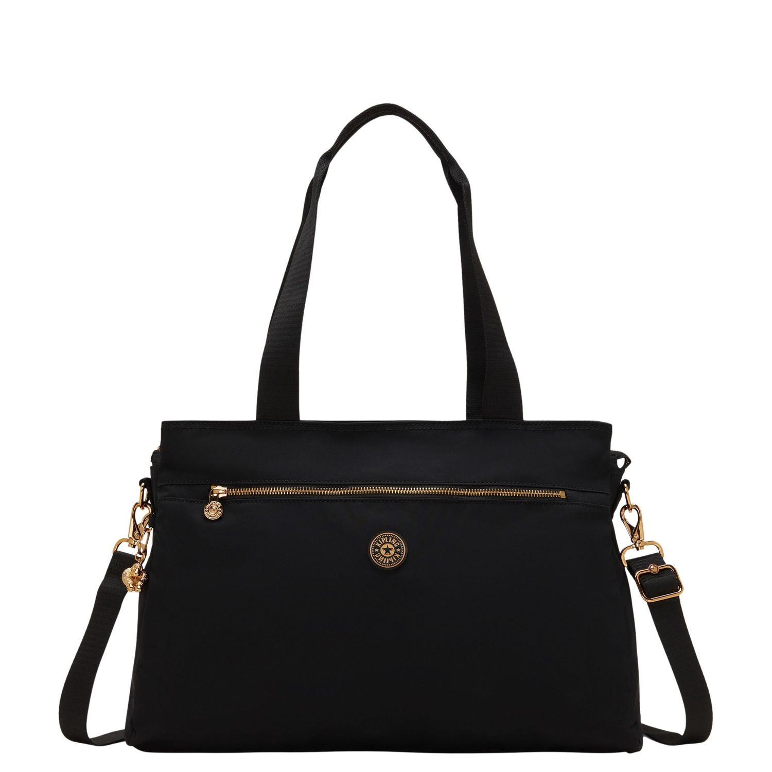 Kipling laptoptas zwart, roze, goud en multicolor