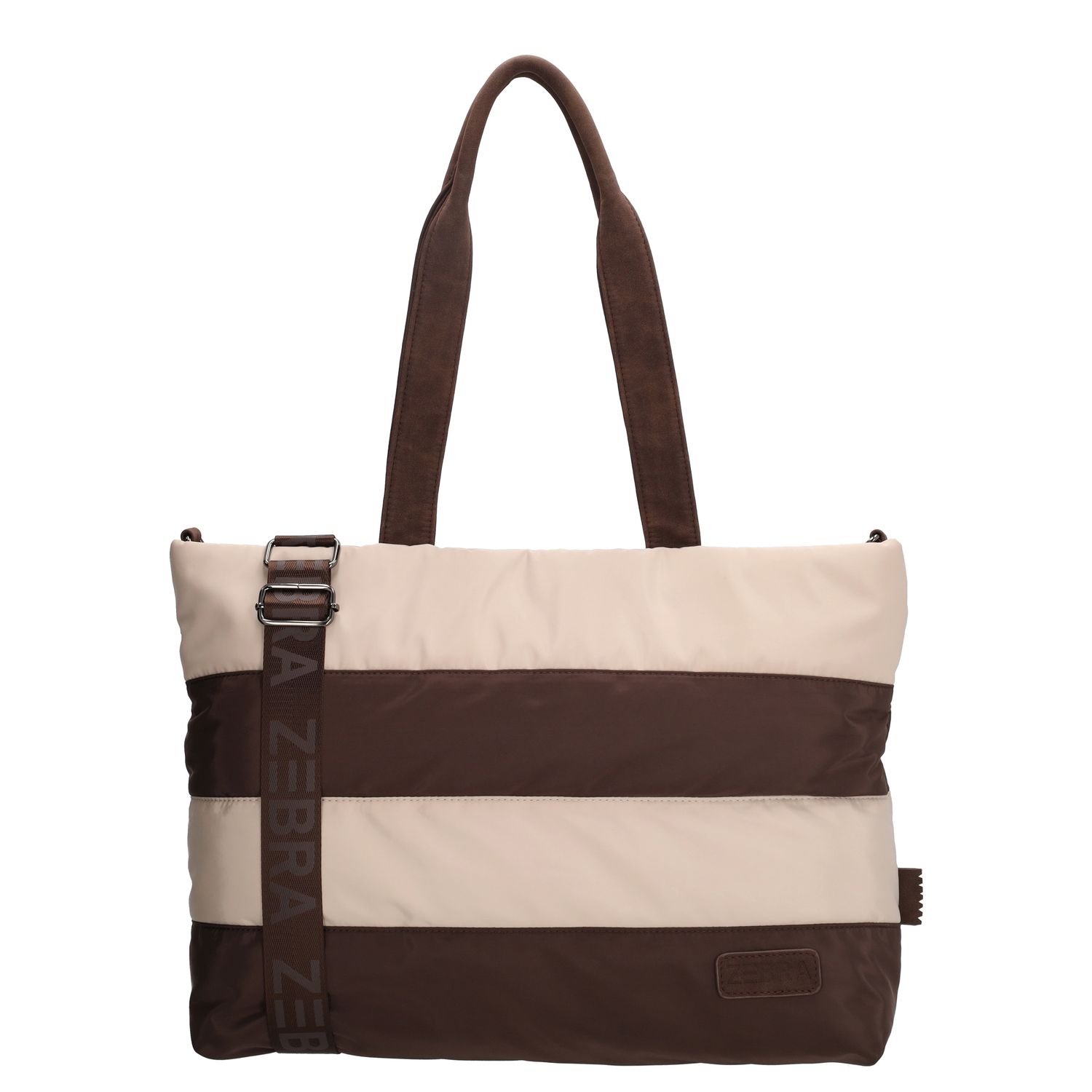Zebra Trends laptoptas bruin, beige en multicolor