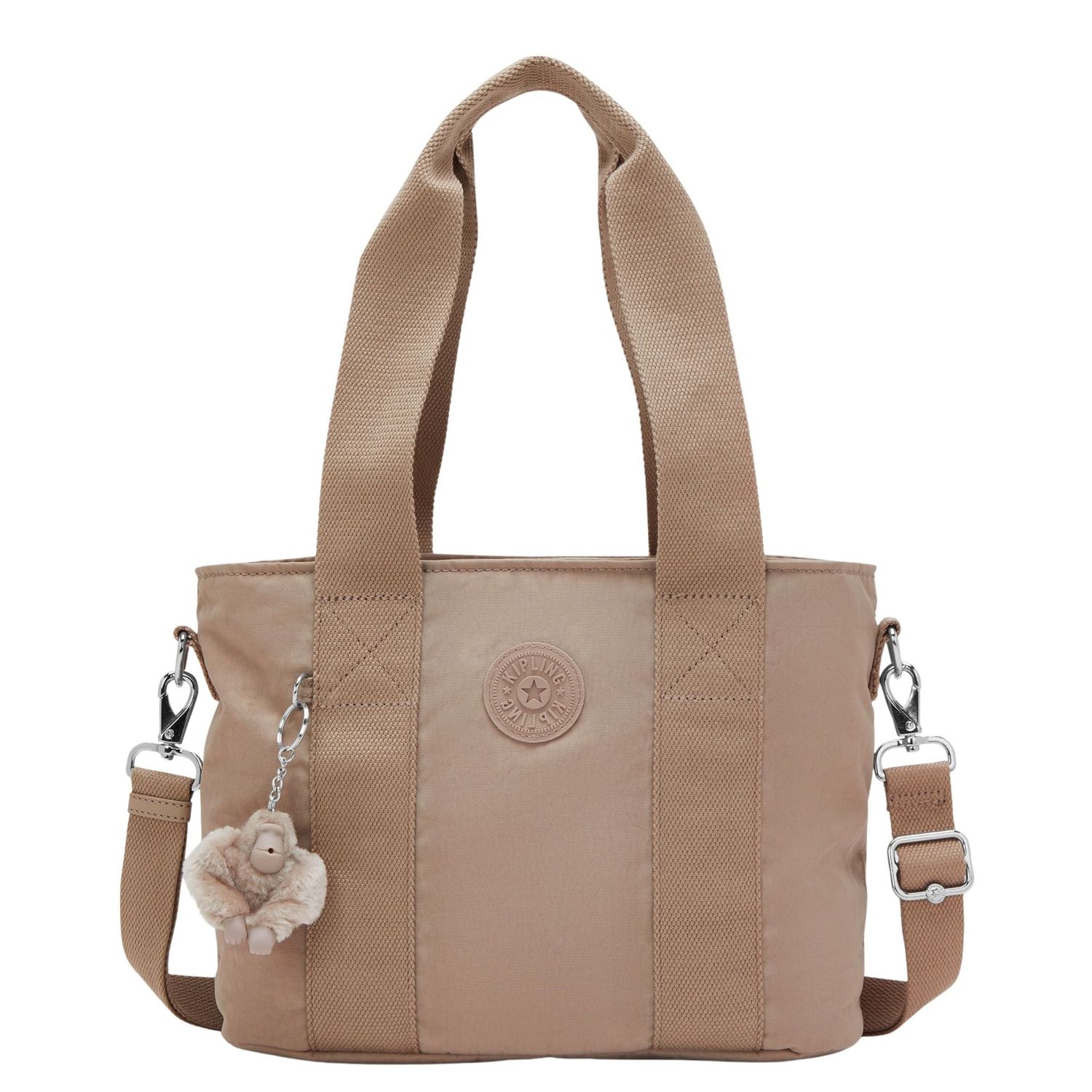 Kipling Minta M Up Schoudertas tan beige damestas