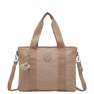 Kipling Minta L Up Schoudertas tan beige