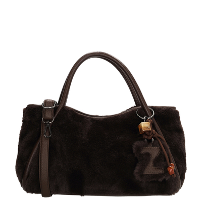 Zebra Trends Jolie Handtasche - abnehmbarer Schulterriemen - dunkelbraun