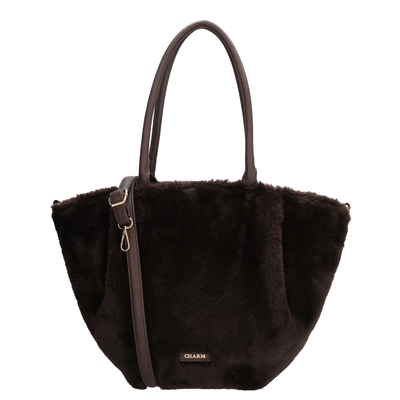 Charm London Dubai Deluxe Shopper - afneembare schouderriem - donkerbruin