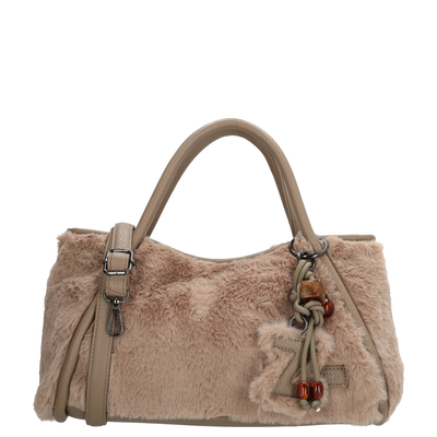 Zebra Trends Jolie Handtasche - abnehmbarer Schulterriemen - helltaupe