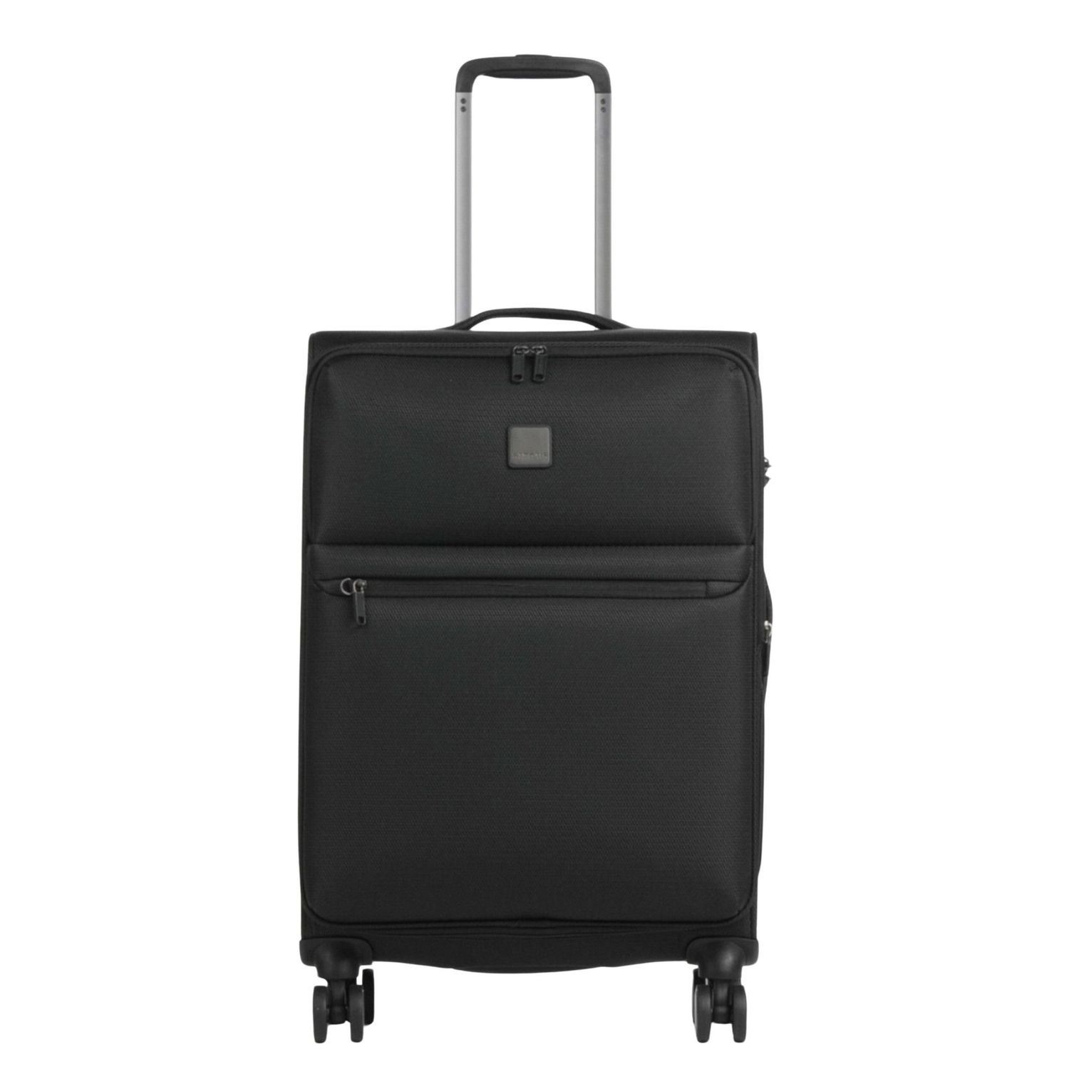 Stratic Lite Spinner 65 cm - Uitbreidbaar 61/68 liter - 65x42x24/27 cm - black zachte koffer lichtgewicht koffer