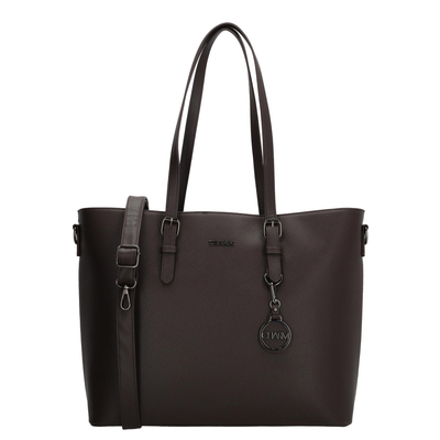 Charm London Birmingham Laptopschoudertas - 15.6" laptopvak - donker bruin