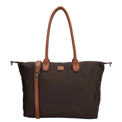 Charm London Buckingham Laptop-Schultertas - 15.6" Laptopfach - dunkelbraun
