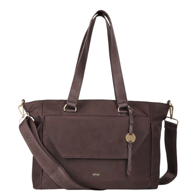 MOSZ Denise Laptop Shopper - 15.6" laptopvak - afneembare schouderriem - dark brown