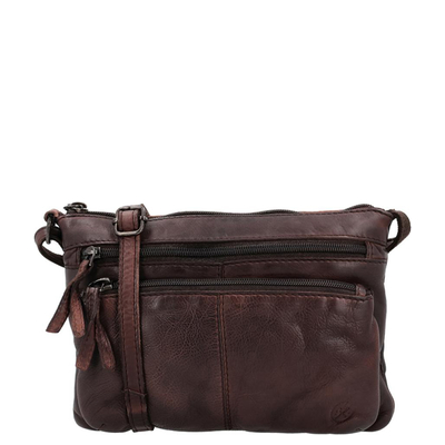Hide & Stitches Paint Rock Crossbody Umhängetasche dunkelbraun