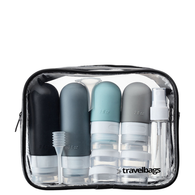 Travelbags Travel Accessories Reisflesjesset - met etui - transparant