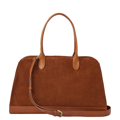 O My Bag Alma Handtas - 13-14" laptopvak - afneembare schouderriem - cognac