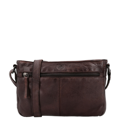 Hide & Stitches Paint Rock Crossbody Schoudertas Small donkerbruin