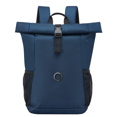 Delsey City Pack 2.0 Laptop Rugzak - met roll-top sluiting - 15.6" laptopvak - blauw