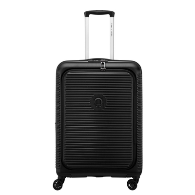 Delsey Freestyle Spinner 66 cm - met vooropening - Uitbreidbaar 69/75 liter - 66x45.5x28.5/31 cm - zwart