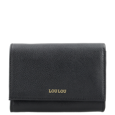 LouLou Essentiels Petite Fleur Damesportemonnee - 4 pasjes - black