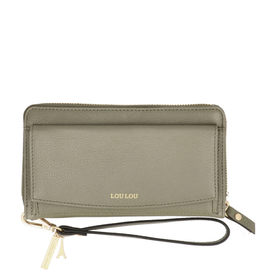 LouLou Essentiels SLB Damenportemonnaie - 12 Kartenfächer - sage