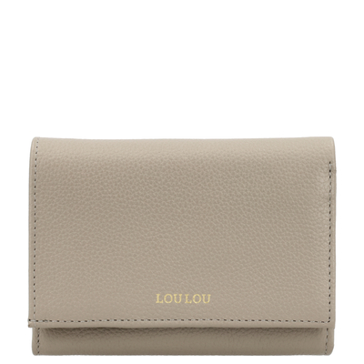 LouLou Essentiels Petite Fleur Damesportemonnee - 4 pasjes - soft sepia
