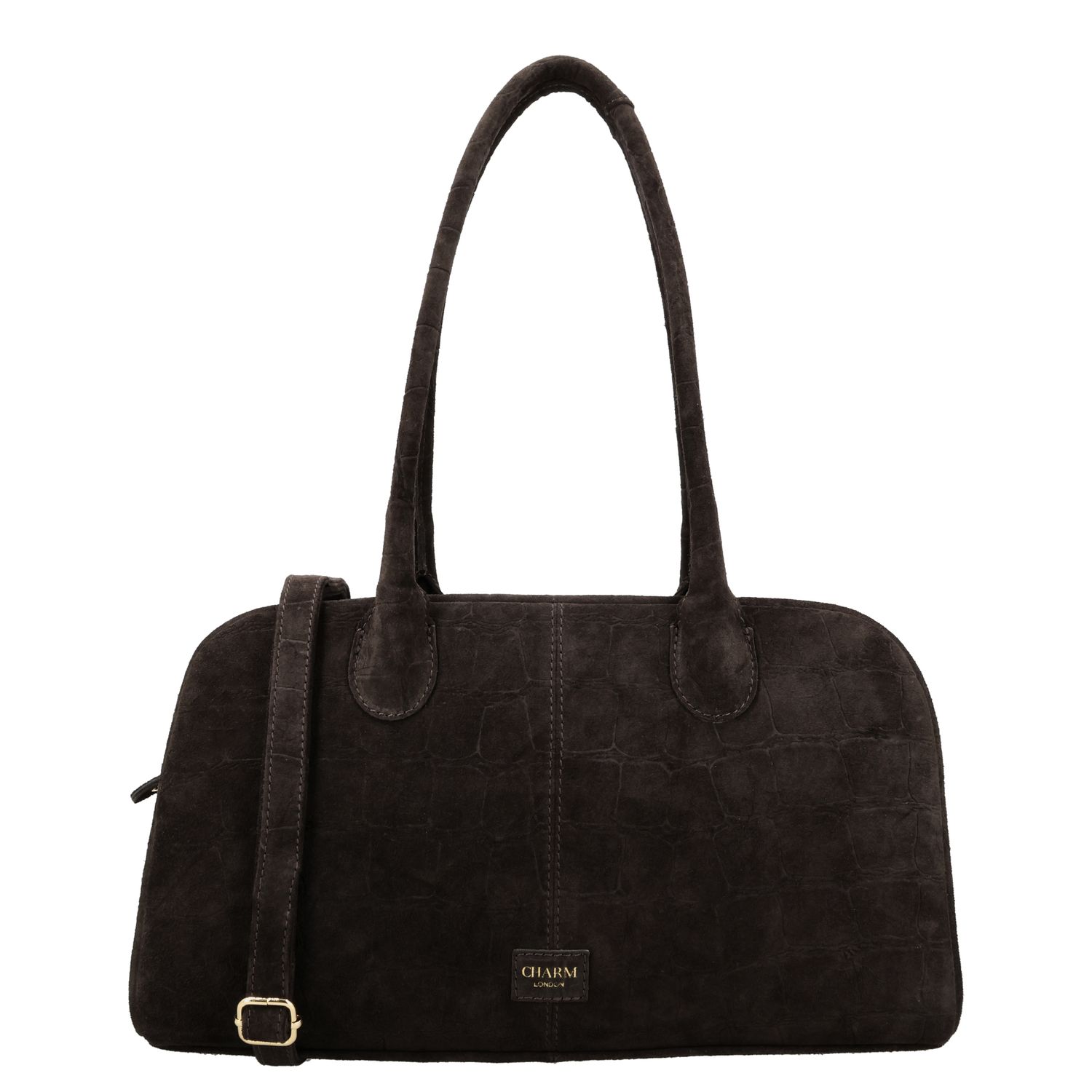 Charm London Cairo Schoudertas - afneembare schouderriem - donkerbruin damestas