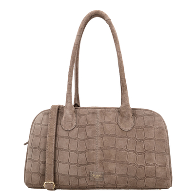 Charm London Cairo Schoudertas - afneembare schouderriem - donkertaupe