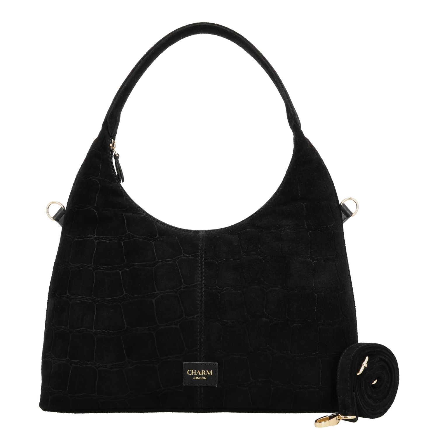 Charm London Cairo Schoudertas - afneembare schouderriem - zwart damestas