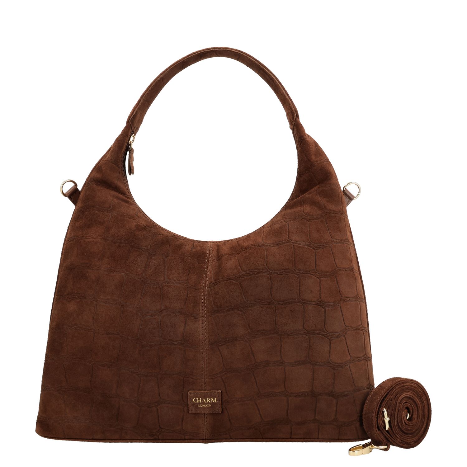 Charm London Cairo Shopper - afneembare schouderriem - bruin schoudertas dames