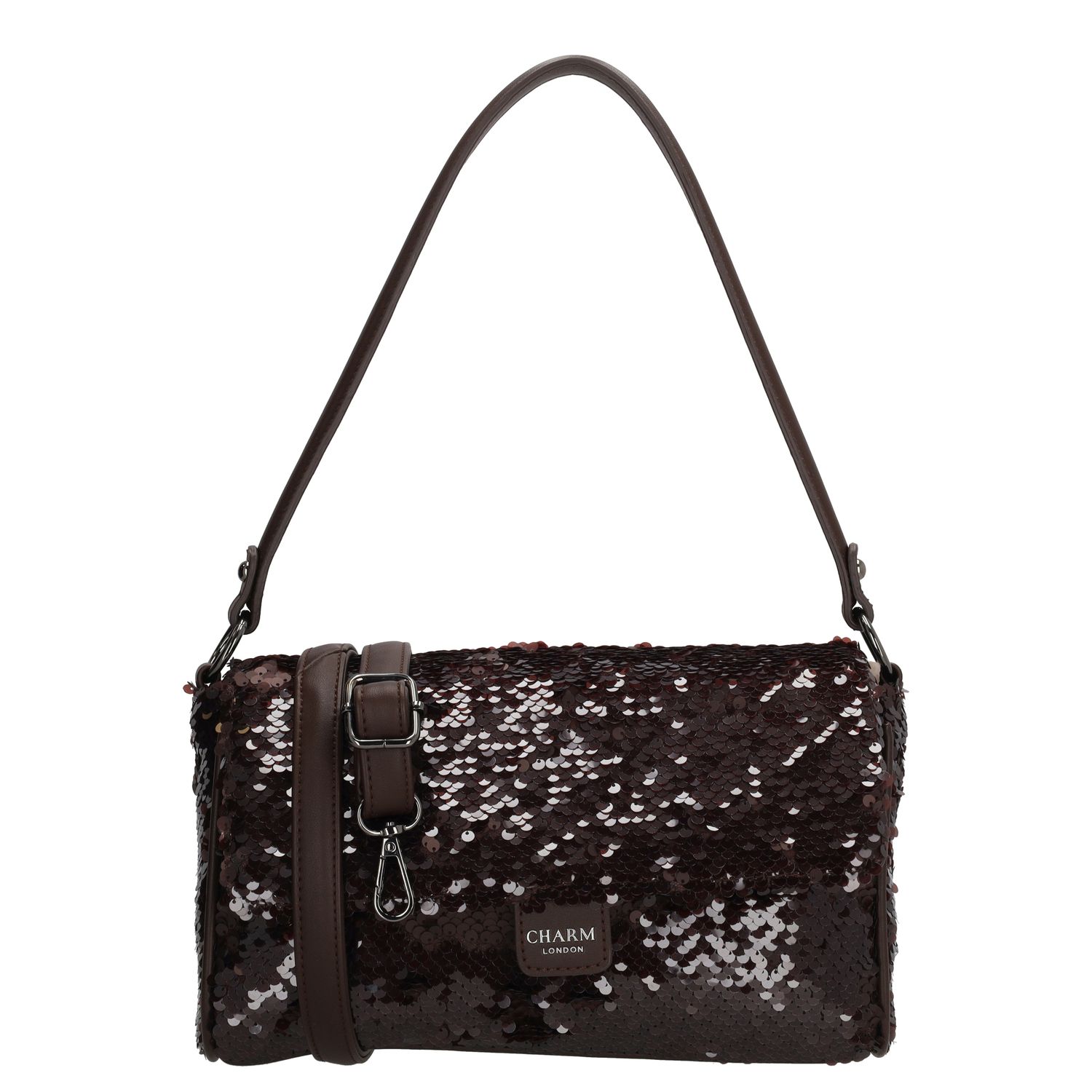 Charm London Las Vegas Crossbody Schoudertas donkerbruin damestas