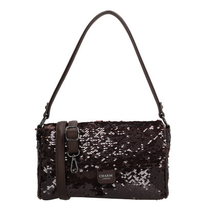 Charm London Las Vegas Crossbody-Umhängetasche - dunkelbraun