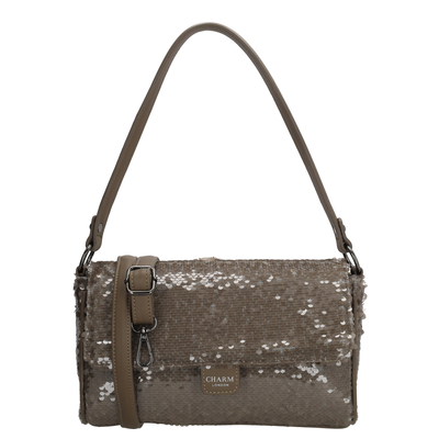 Charm London Las Vegas Crossbody-Umhängetasche - taupe