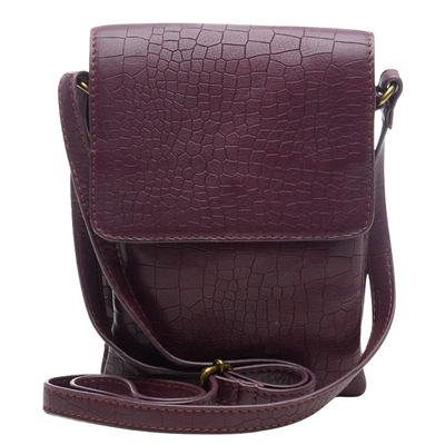 Chabo Croco Mover Crossbody Schoudertas burgundy