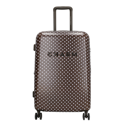 Charm London Capetown Spinner 70 cm - 75 liter - 70x43x25 cm - dots white dark brown