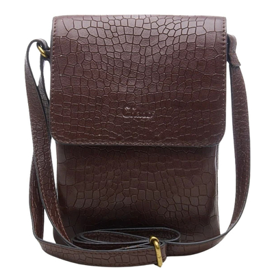 Chabo Croco Mover Crossbody Schoudertas chocolate
