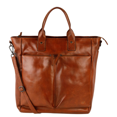 Bear Design Vera Laptoptasche - 15,6" Laptopfach - mit abnehmbarem Schulterriemen - cognac