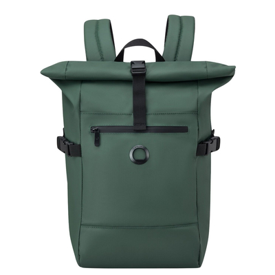 Delsey Element 2.0 Tagesrucksack - mit Rolltop-Verschluss - mit 15.6" Laptopfach - grün