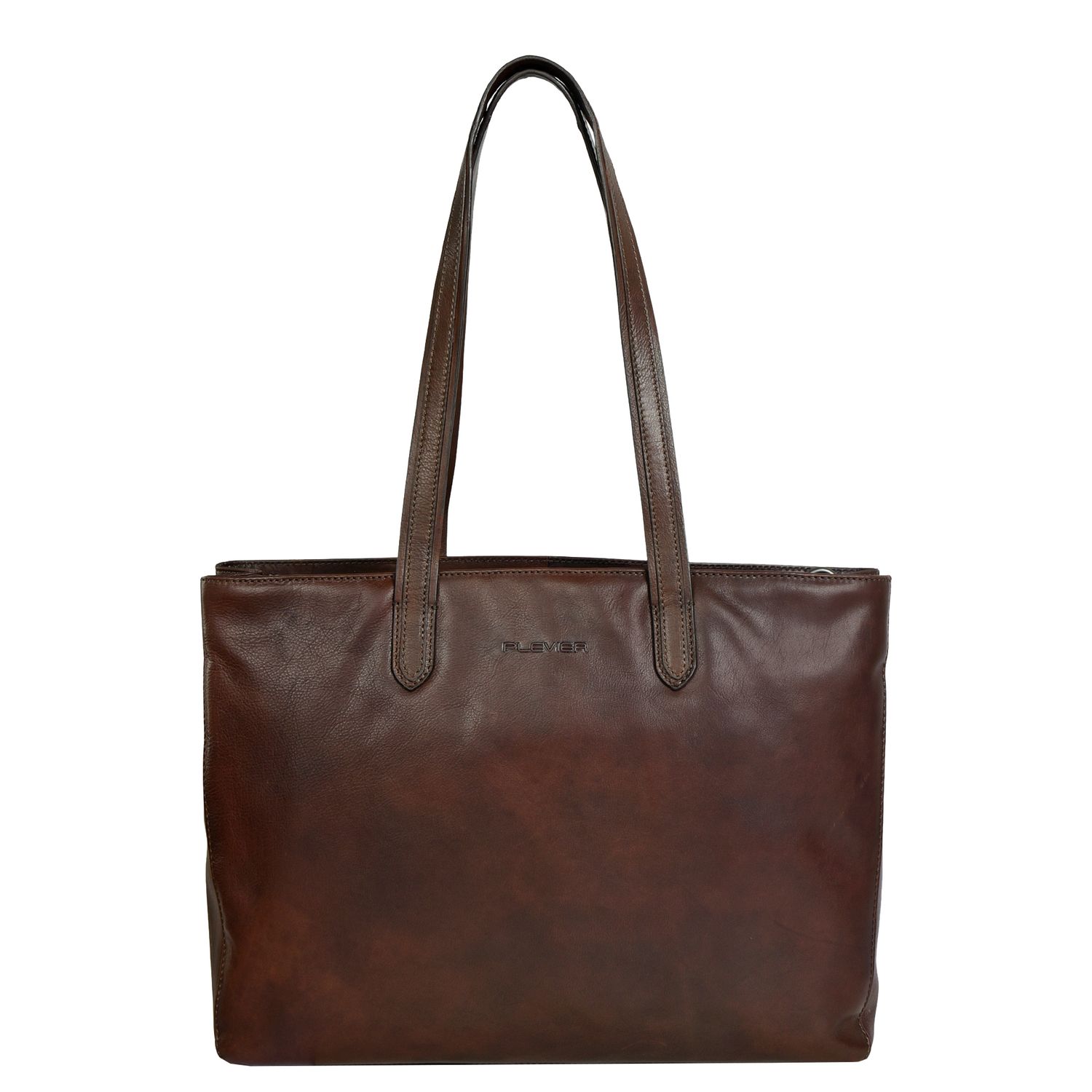 Plevier Burbidge Shopper - 16" laptopvak - afneembare schouderriem - bruin