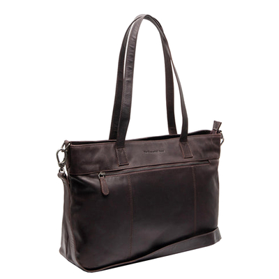 The Chesterfield Brand Osira Shopper - met 15" laptopvak - met afneembare schouderriem - bruin