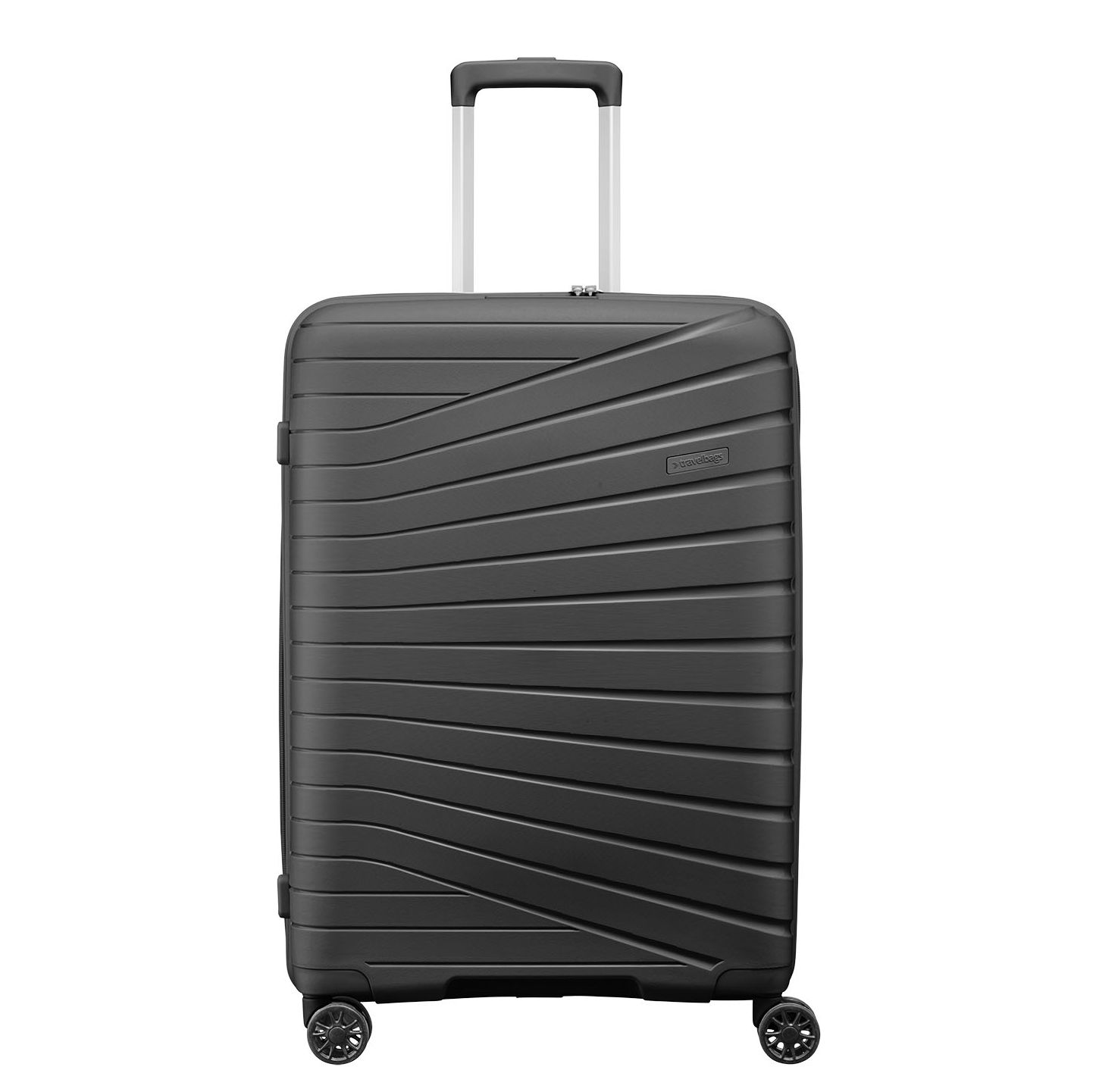 Travelbags The Vibe 4-wiel Trolley 65 cm - Uitbreidbaar 72/83 liter - 65.5x44.5x28.5 cm - zwart hardcase koffer lichtgewicht koffer