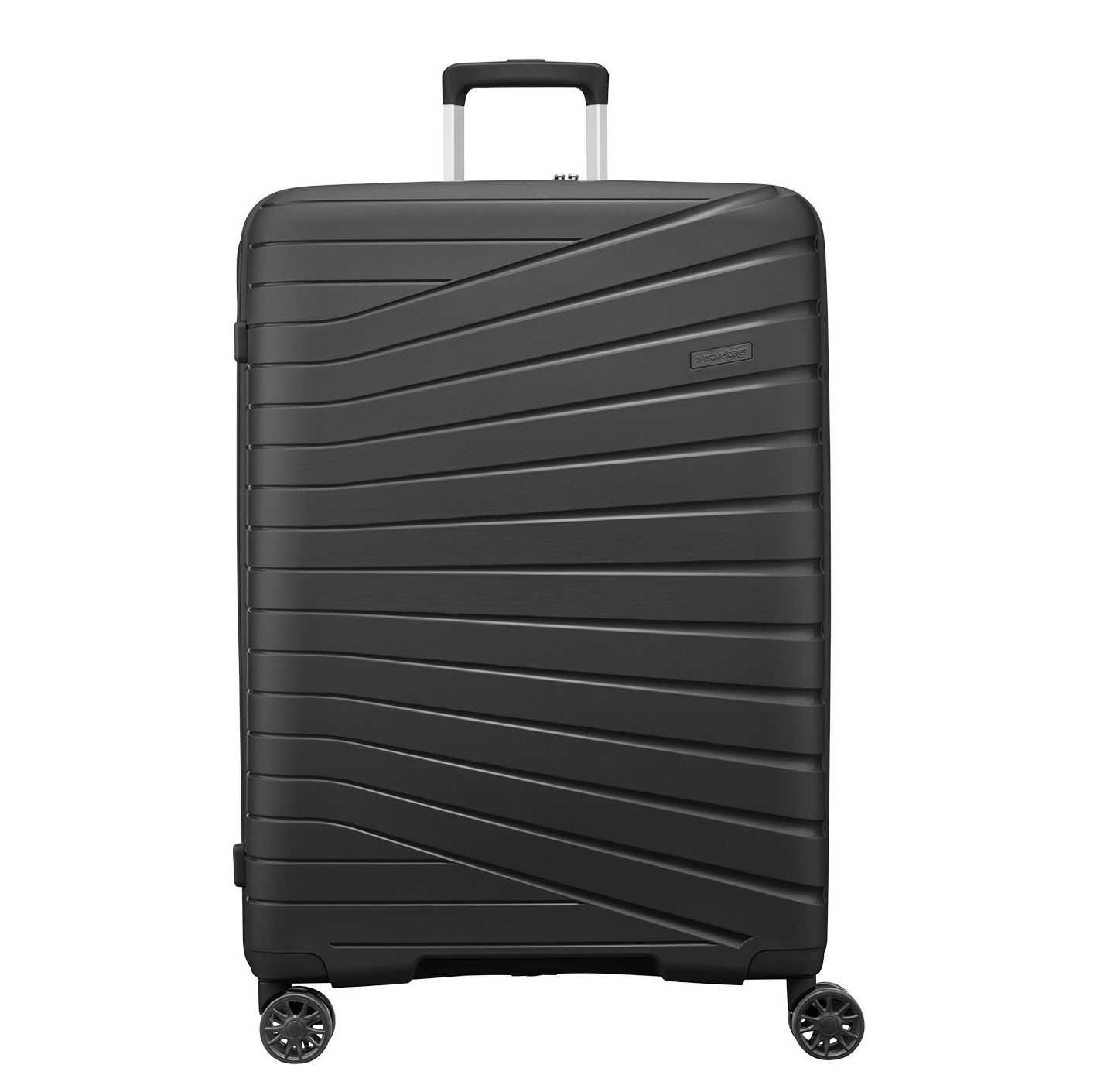 Travelbags The Vibe 4-wiel Trolley 75 cm - Uitbreidbaar 110/125 liter - 75x50x33 cm - zwart hardcase koffer lichtgewicht koffer