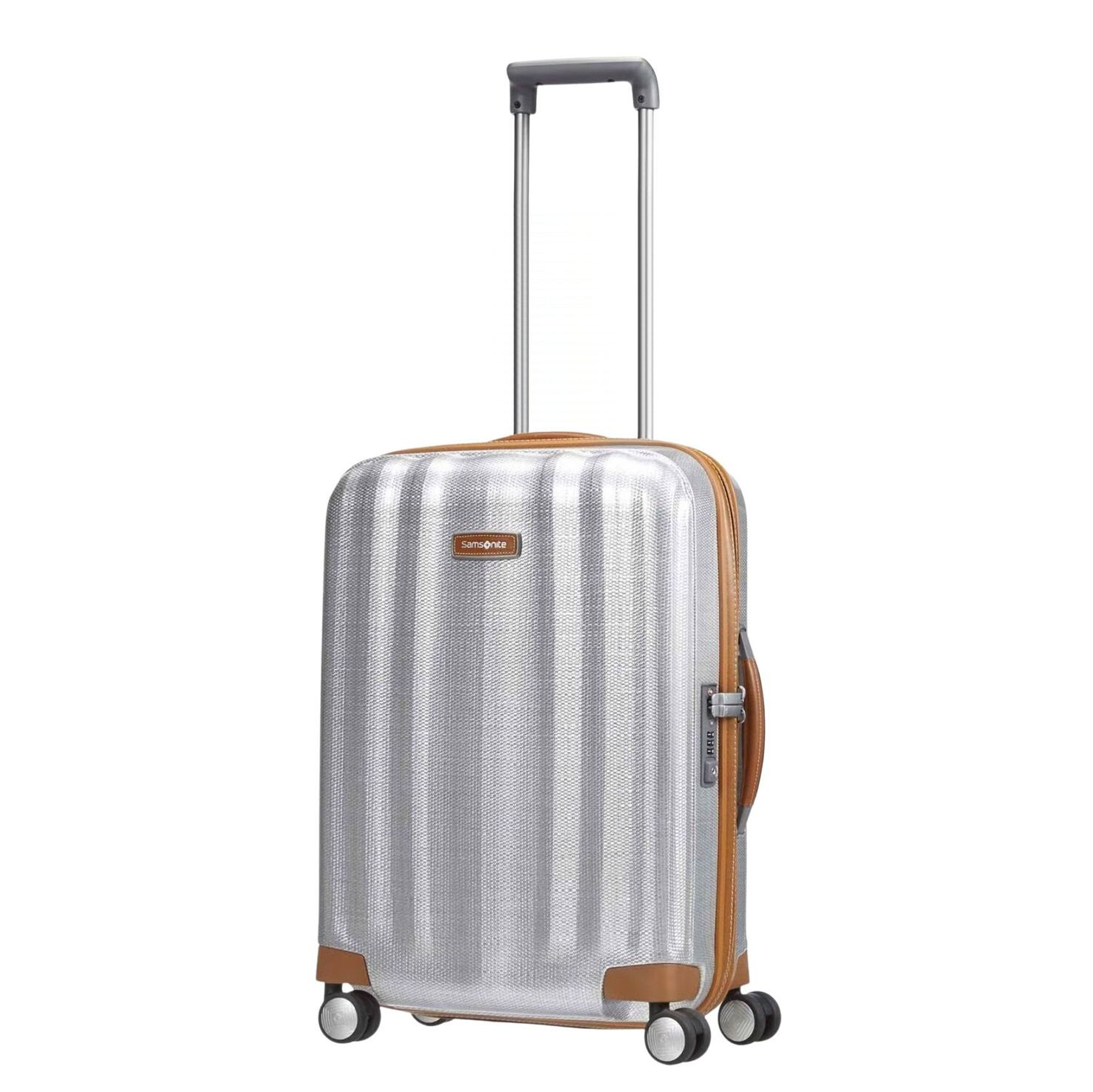 Travelbags Samsonite Lite-Cube DLX Handbagage Spinner 55 cm - 36.6 liter - 55x40x20 cm - aluminium hardcase koffer lichtgewicht koffer aanbieding