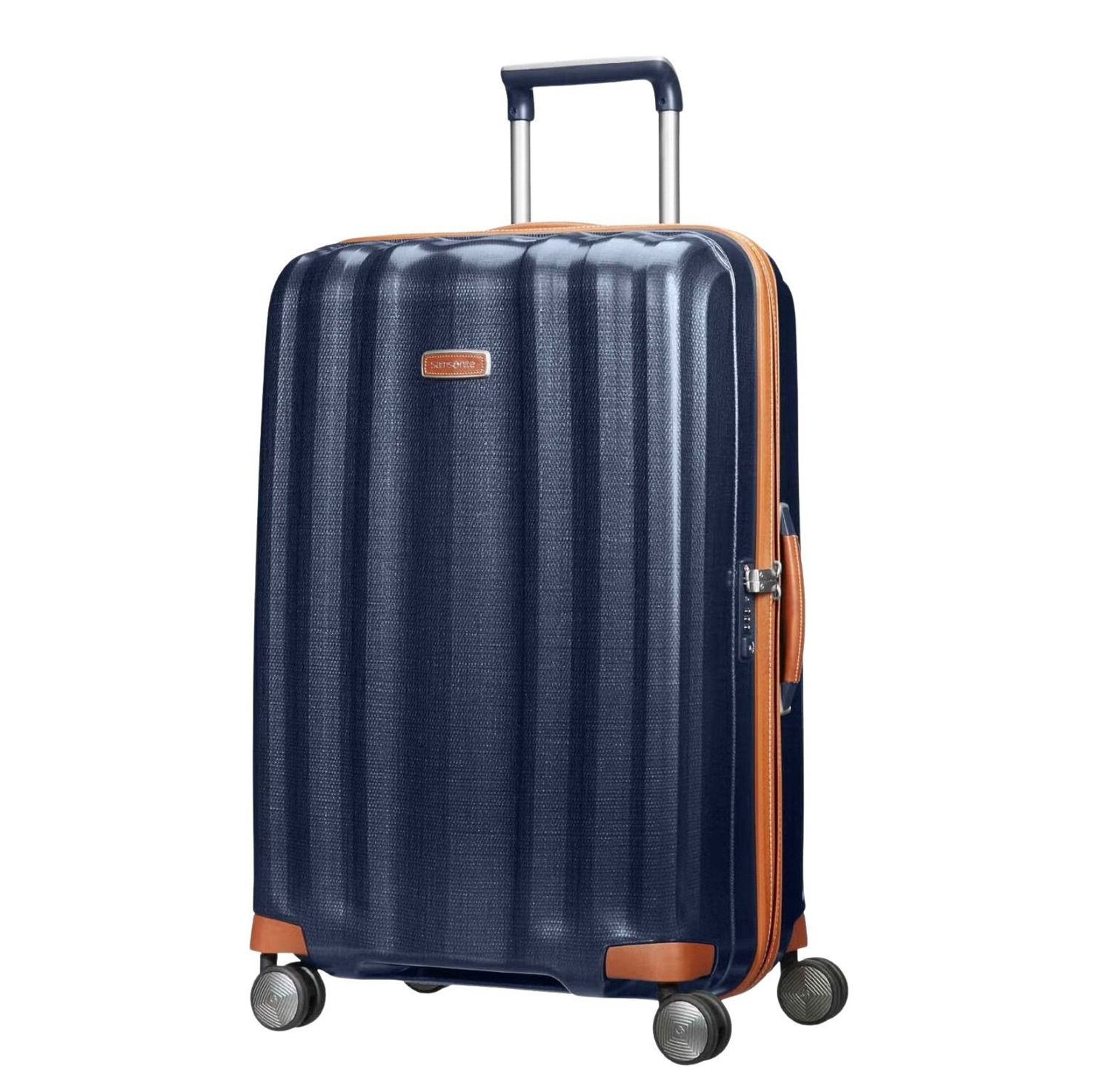 Travelbags Samsonite Lite-Cube DLX Spinner 76 cm - 96 liter - 76x50x32 cm - midnight blue hardcase koffer lichtgewicht koffer aanbieding
