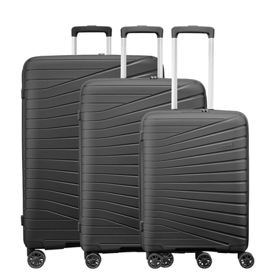Travelbags The Vibe 3delige Kofferset S/M/L zwart